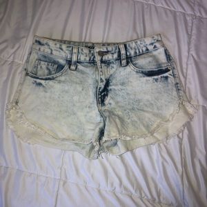 Light washed denim shorts